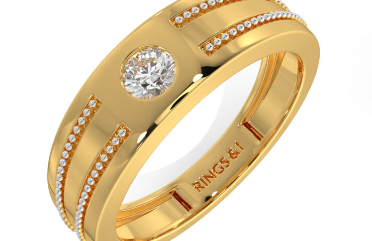 35. DHPL-605 - Single Stone Ring Style-Male